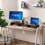 FITUEYES 3 Shelf Monitor Stand Riser with Adjustable Length and Angle Brown DT108002WB