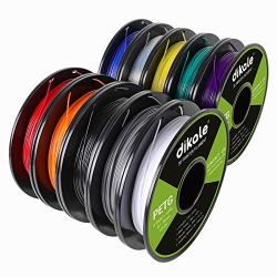 PETG 10 Packs, 3D Printer Filament 1.75mm, Each Spool Net Weight 1.1lbs(500g), 10 Different Colors