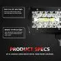 AUZKIN 7 Inches LED Light Bar Submersible driving lights 240W 24000lm LED Pods Spot Flood Combo Beam Off Road lights fog lights for Truck Trailer Pickup Boat Car SUV ATV RV Jeep,2Pcs