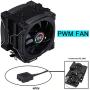 DS 1800RPM CPU Cooler, Black Aluminum Extrusion Cooling CPU Fan for Intel and AMD (Dynamic RGB Color, C Series)