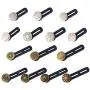 lorelo 14 Pieces Expander Button Waist Extender Pants Extender Button Metal Collar Extenders Elastic Collar Extenders for Men Women Dress Shirts