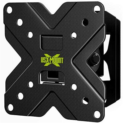 USX MOUNT TV Wall Mount Monitor Mount Bracket with Adjustable Tilt Swivel for 10inch to 26inch LED LCD OLED TVs and Monitors - VESA Size Up to 100x100mm and Weight Capacity Up to 22lbs-XMS002