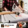 TACKLIFE Table Saw 10 Inch, 15-Amp 24T Blade 4800 RPM 45ºBevel Cutting With Pusher, Extended Desktop, Rip Fence, Miter Gauge, Heavy-Duty Metal Stand - MTS01A