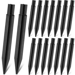 8.26 Inch Plastic Ground Spikes Stakes Solar Lights Spikes Replacement ABS Lights Stakes for Christmas Garden Lights (16 Pieces)