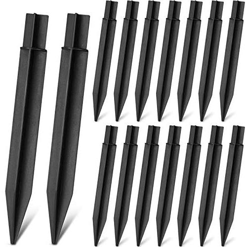 8.26 Inch Plastic Ground Spikes Stakes Solar Lights Spikes Replacement ABS Lights Stakes for Christmas Garden Lights (16 Pieces)