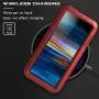 Sony Xperia 10 Case,Bpowe Armor Tank Aluminum Metal Gorilla Glass Shockproof Military Heavy Duty Sturdy Protector Cover Hard Case for Sony Xperia 10 (Red, Xperia 10)
