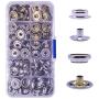 160 Pcs Snaps Fastener, (Marine Grade, 40 of Each Piece Caps/Studs / 3/8'' Sockets/Posts) Heavy Duty Metal Snaps Button for Boat Canvas by YZS, 40 Sets