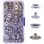 160 Pcs Snaps Fastener, (Marine Grade, 40 of Each Piece Caps/Studs / 3/8'' Sockets/Posts) Heavy Duty Metal Snaps Button for Boat Canvas by YZS, 40 Sets