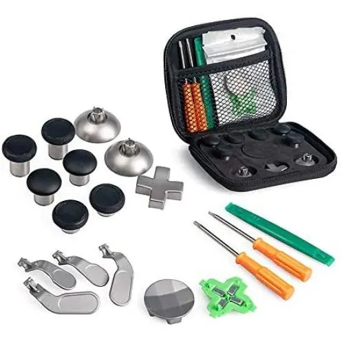 RGEEK Elite Kit for Xbox One Elite Controller Accessory (6 Different Metal Analog Sticks, 4 Paddles and 2 D-Pads, 2 Magnetic Base, T8 T6 Torx ScrewdriverRepair Kits Parts RGEEK Elite Kit for Xbox One Elite Controller Accessory (6 Different Metal Analog Sticks, 4 Paddles and 2 D-Pads, 2 Magnetic Base, T8 T6 Torx ScrewdriverRepair Kits Parts