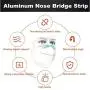 FVANOR Aluminum Metal Nose Wires Bendable Twist Ties Bridge with Adhesive Back 85x5mm