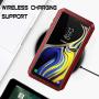 Galaxy Note 9 Case,Lilycase Armor Heavy Duty Hybrid Aluminum Metal Shockproof Military Shockproof Hard Cover for Samsung Galaxy Galaxy Note 9 Newest - Red