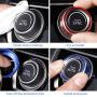 for Honda Civic 10th Gen Audio Speaker Cover Engine Start Stop Buttom Emblem, AC Switch Temperature Climate Knob Ring,Interior Accessories(Blue)