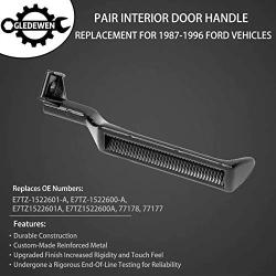 Interior Door Handle All Metal Front Rear Left Driver & Passenger Side Pair | Replacement for 1987-1996 Ford Bronco F150 F250 F350 F53 F59 F800 | Replaces# E7TZ-1522601-A, E7TZ-1522600-A, 77177, 77178