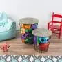 Lavish Home (Gray) Nesting End Tables with Storage Lavish Home (Gray) Nesting End Tables with Storage
