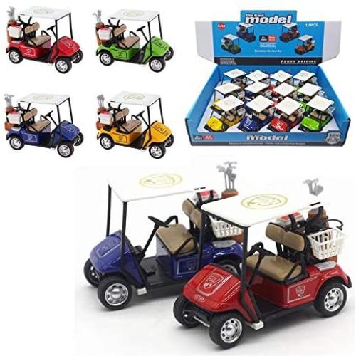 12 Pack Die-cast Metal Golf Cart Model Toy 1:32 Scale Vehicle (4 Inches) 12 Pack Die-cast Metal Golf Cart Model Toy 1:32 Scale Vehicle (4 Inches)