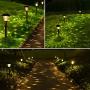Bronze Metal Waterproof Solar Landscape Pathway Garden Lights Outdoor Charged by Solar Power Lights Outdoor Apply to Path Light, Walkway Light or Driveway Light Around The House or Yard (6)