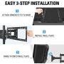 Mounting Dream TV Mount Full Motion TV Wall Mounts for 26-55 inch, Some up to 65 inch LED, LCD Flat Screen TV, Wall Mount Bracket up to VESA 400 x 400mm 99 lbs. Fits 16”, 18”, 24” Wood Studs MD2380-24