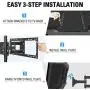 Mounting Dream TV Mount Full Motion TV Wall Mounts for 26-55 inch, Some up to 65 inch LED, LCD Flat Screen TV, Wall Mount Bracket up to VESA 400 x 400mm 99 lbs. Fits 16”, 18”, 24” Wood Studs MD2380-24 Mounting Dream TV Mount Full Motion TV Wall Mounts for 26-55 inch, Some up to 65 inch LED, LCD Flat Screen TV, Wall Mount Bracket up to VESA 400 x 400mm 99 lbs. Fits 16”, 18”, 24” Wood Studs MD2380-24