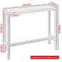 Mr IRONSTONE Outdoor Bar Table 46.5” Pub Height Dining Table Bistro Patio Table with Waterproof Top and Hammer Finish Stands