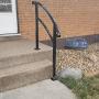 Happybuy Transitional Handrail Fits 1 or 3 Steps Black Stair Rail Handrails for Outdoor Steps Wrought Iron Handrail with Installation Kit Happybuy Transitional Handrail Fits 1 or 3 Steps Black Stair Rail Handrails for Outdoor Steps Wrought Iron Handrail with Installation Kit