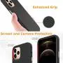Molzar Shield Series iPhone 12 Pro Max Case, Built-in Metal Plate for Magnetic Phone Mount Holder, Wireless Charging Support, Compatible with Apple iPhone 12 Pro Max (6.7''), Black