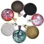 70 Pieces 7 Colors Bezel Pendant Trays Round Blanks for Jewelry Making, Metal Alloy Cabochon Round Dome-20 mm Diameter for Crafting DIY Photo Pendant Colorful (13/16 Inch) 70 Pieces 7 Colors Bezel Pendant Trays Round Blanks for Jewelry Making, Metal Alloy Cabochon Round Dome-20 mm Diameter for Crafting DIY Photo Pendant Colorful (13/16 Inch)