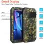 Beasyjoy iPhone XR Metal Case Heavy Duty with Screen Full Body Protective Waterproof Shockproof Drop Proof Tough Rugged Hybrid Military Grade Defender Outdoor Black (Camo)