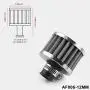2Pack 12mm Mini Red Universal Car Motor Cone Cold Clean Air Intake Filter Turbo Vent Breather for car and Motorcycle (Silver)