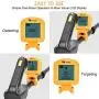 RM RICOMAX Kids Metal Detector - Junior Metal Detector with LCD Display IP68 Waterproof & 2 Lb Lightweight Best Gift for Kids 24 to 35 Adjustable Metal Detector for Kids Best Toy for Boys, Yellow