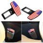 MOCHENT Seat Belt Clip Silencers - Car Seat Belt Alarm Stopper Auto Metal Seat Belt Buckle Insert Plug for All Vehicles Cars 2 Pack (USA Flag)
