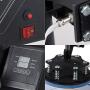 VEVOR Heat Press 12X15 Inch Heat Press Machine 8 in 1 Digital Multifunctional Sublimation Swing Away Heat Press 360 Degree Rotation Heat Press Machine for T Shirts Hat Mug Cap Plate