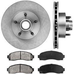 [ Pickup SUV Series ] FRONT 286.7 mm Premium OE 5 Lug [2] Brake Disc Rotors + [4] Metallic Brake Pads CRK12801