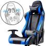 Gtracing Gaming Chair Racing Office Computer Ergonomic Video Game Chair Backrest and Seat Height Adjustable Swivel Recliner with Headrest and Lumbar Pillow Esports Chair (Blue)