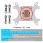 DIY 240mm Compputer Water Cooling Kit,240mm Cooler G1/4 CPU/GPU Block Pump Reservoir LED Fan Heat Sink Computer Water Cooling Connectors Kit,18 Waterways All-in-one Liquid CPU Cooler Kit