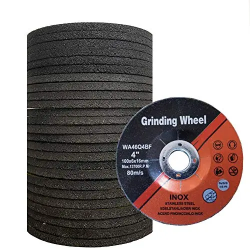 25 Pack Grinding Wheel for Grinders, Center Metal Stainless Steel Grinding Disc Grind Wheel,Aggressive Grinding (4Inch,1/4'' Thick, 5/8''Arbor Hole) 25 Pack Grinding Wheel for Grinders, Center Metal Stainless Steel Grinding Disc Grind Wheel,Aggressive Grinding (4Inch,1/4'' Thick, 5/8''Arbor Hole)