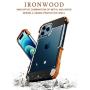 Kowauri Case for iPhone 12 Mini,Drop Protection Aluminum Metal Wood Bumper Frame Cover Shockproof Dropproof Protective Case for iPhone 12 Mini 5.4'' 2020 (5.4 inch)
