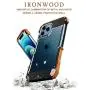 Kowauri Case for iPhone 12 Mini,Drop Protection Aluminum Metal Wood Bumper Frame Cover Shockproof Dropproof Protective Case for iPhone 12 Mini 5.4'' 2020 (5.4 inch)