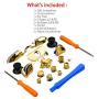 QINGYA Replaceable Controller Parts Compatible 18-in-1 Xbox One Elite Controller Accessories Set New Brand Controller Parts Compatible Replaceable Sets for Xbox One Elite (18-in-1 Gold)
