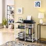 Mr IRONSTONE Kitchen Bakers Rack Utility Storage Shelf Microwave Stand 3-Tier+3-Tier Table for Spice Rack Organizer Workstation (35.5'' Dark Brown) Mr IRONSTONE Kitchen Bakers Rack Utility Storage Shelf Microwave Stand 3-Tier+3-Tier Table for Spice Rack Organizer Workstation (35.5'' Dark Brown)