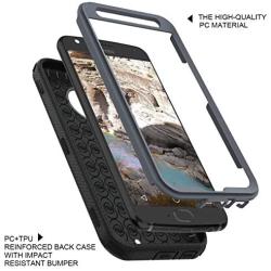 Moto X4 Case, CinoCase X4 Phone Case Heavy Duty Protective Case Hybrid TPU Bumper Shockproof Case with Brushed Metal Texture Hard PC Back for Moto X4 Grey