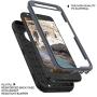 Moto X4 Case, CinoCase X4 Phone Case Heavy Duty Protective Case Hybrid TPU Bumper Shockproof Case with Brushed Metal Texture Hard PC Back for Moto X4 Grey