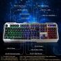 RGB Gaming Keyboard Mouse Combo Wired,Color Changing LED Backlit Computer Gaming Keyboad,Lighted PC Gaming Mouse,USB Keyboard Clicky Keys,Durable Metal Structure,for Xbox One PS4 Games Gamer Working