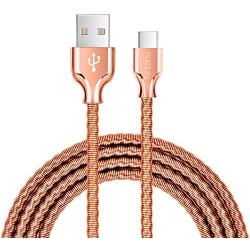 USB Type C Cable,Fantany Durable Metal USB A to C Charging Cable&Sync Compatible with Galaxy S10,S9,S9+,S8,S8+,Note 8,9,LG V40,50 G7,8, Pixel 2,3,HTC 10,Nexus 5X/6P, 3.3Feet,1Pack (Rose, 3.3ft)