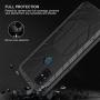 Feitenn Oneplus Nord N10 5G Metal Case, Heavy Duty Military Bumper Shockproof Rugged Defender Silicone Rubber Armor Cover Protective Outdoor Men Screen Protector for Oneplus Nord N10 5G 2020 - Black