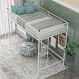 Twin Loft Bed Frame with 2 Ladders, High Metal Loft Bed for Kids, 220 lbs Weight Limits, Twin Size, White