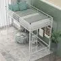 Twin Loft Bed Frame with 2 Ladders, High Metal Loft Bed for Kids, 220 lbs Weight Limits, Twin Size, White Twin Loft Bed Frame with 2 Ladders, High Metal Loft Bed for Kids, 220 lbs Weight Limits, Twin Size, White