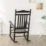B&Z KD-22B Black Wood Rocking Chairs Adult Patio Carved Vintage Outdoor Indoor