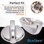 Ultra Durable WB03T10284 Range Control Knob Stainless Steel Finish Replacement Part by Blue Stars - Exact Fit for GE Range/Stove/Oven - Replaces 1373043 AP4346312 PS2321076 - Pack of 5
