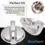 Ultra Durable WB03T10284 Range Control Knob Stainless Steel Finish Replacement Part by Blue Stars - Exact Fit for GE Range/Stove/Oven - Replaces 1373043 AP4346312 PS2321076 - Pack of 5