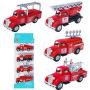 4 Cars in 1 Set Die - Metal Playset Toy Vehicle Models - Diecast Fire Truck Toy Emergency Vehicles - Mini Model Playset Preschool Learning Toys Set for Boys Kids